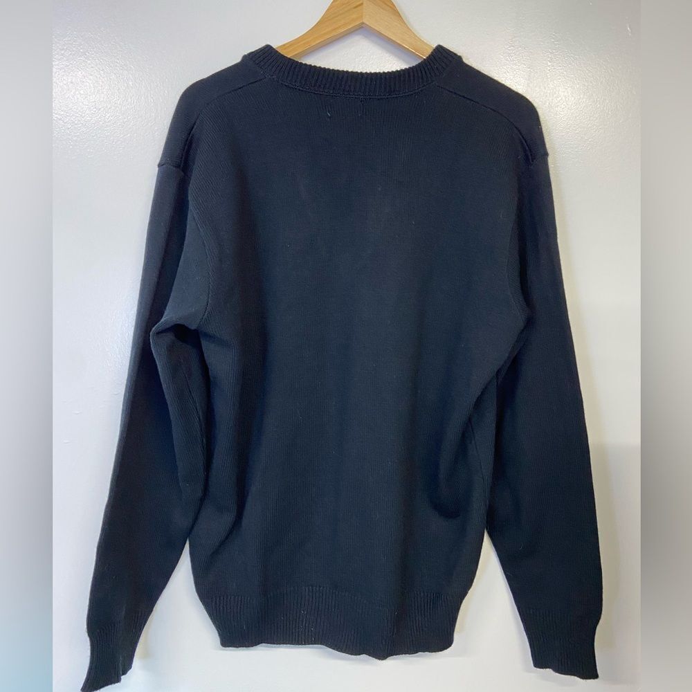 School Apparel Inc SAI Black V-neck Cottagecore Sweater Size XL - Picture 2 of 5